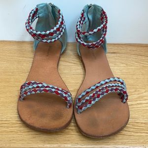 Antik Batik Suede Multicolor Sandals